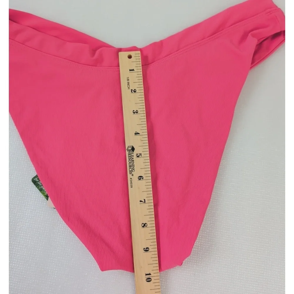 Kittenish Bikini Swim Set Womens‎ Large Pink Cheeky High Cut Beach Pool Vacation